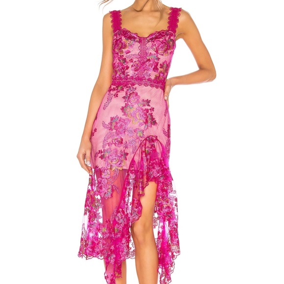 Bronx and Banco Dresses & Skirts - Bronx and Banco Eva Midi Dress in Pink Size XS